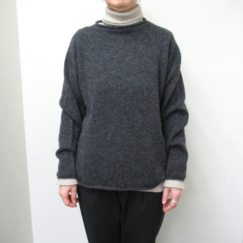 DAYS-sohi- ホールガーメントボトルネックプルオーバー / CH杢08【日本製】